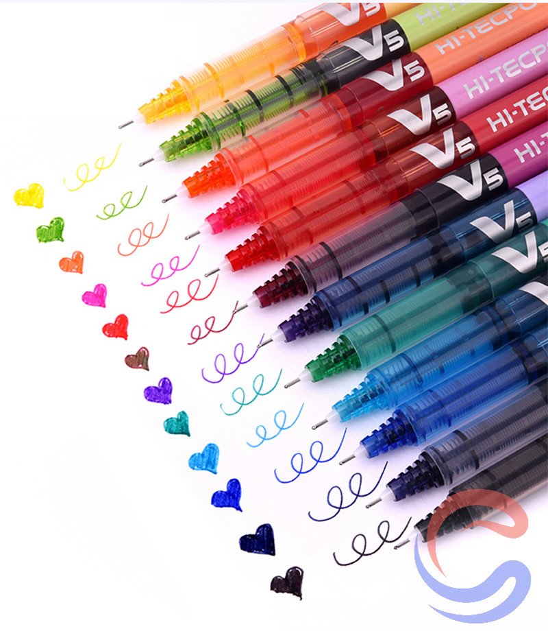 Retolador Pilot Hi-Tecpoint V5 0,5mm Caixa 12u - Negre/Blau/Verd/Vermell/Violeta/Blau Clar/Rosa