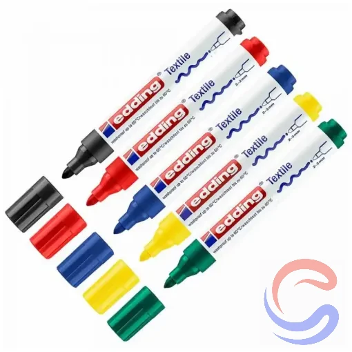 Marcador Tèxtil Edding 4500 Negre Pack 10u - Punta Rodona 2-3mm